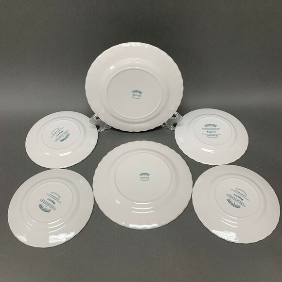 Johnson Bros Brothers White Swirl Salad Bread and Butter Plates Lot of 6 - Picture 5 of 7